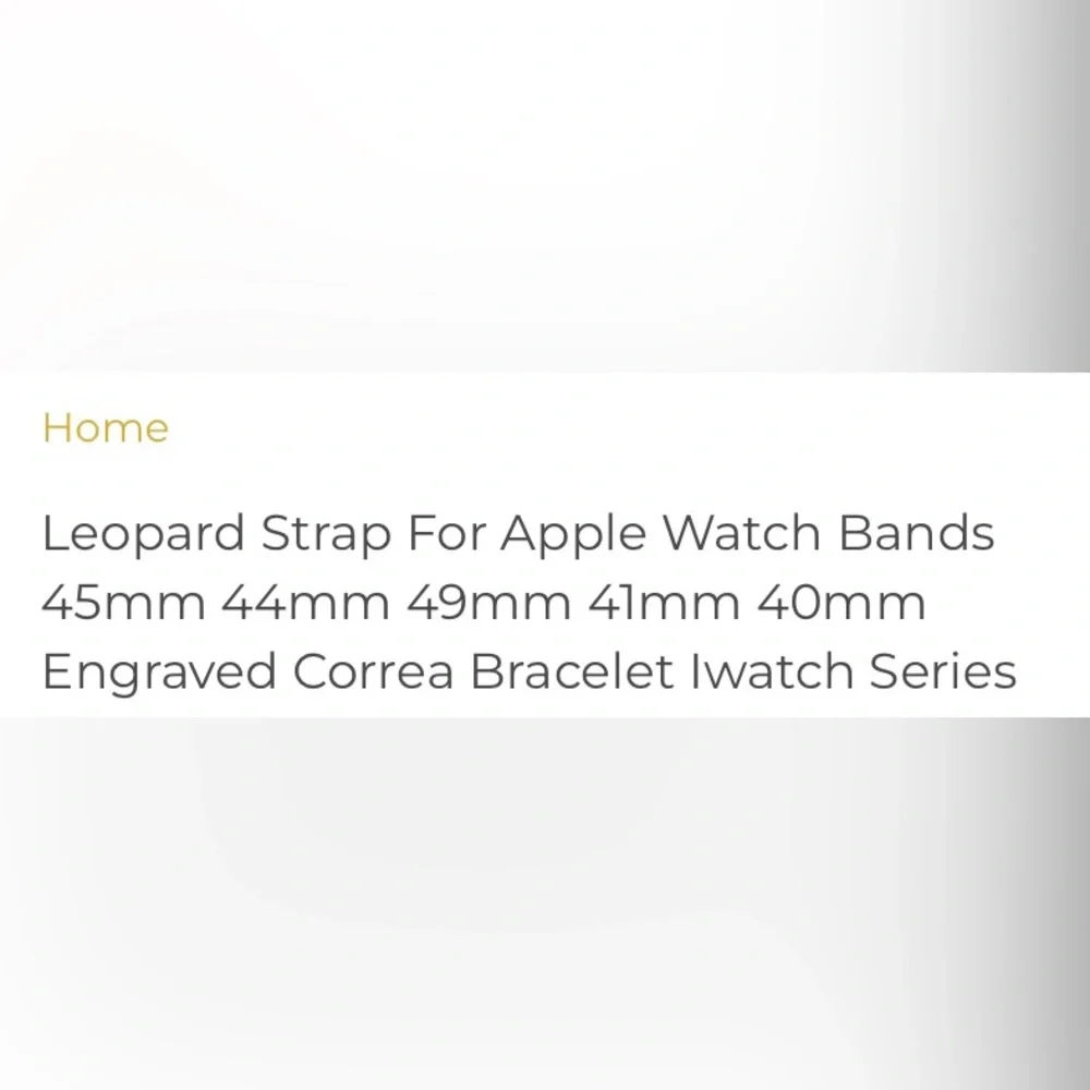 Leopard Print Silicone Apple Watch Band Neutral Tan Animal Print